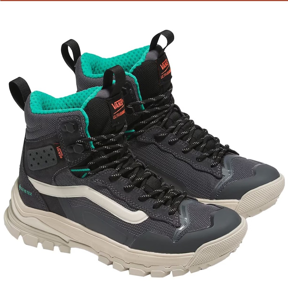 Vans Gray and Teal Winter Boots